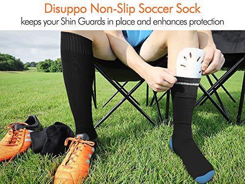 Non-slip Soccer Socks for Men and Women - Long Sports Team Socks with Cushioning