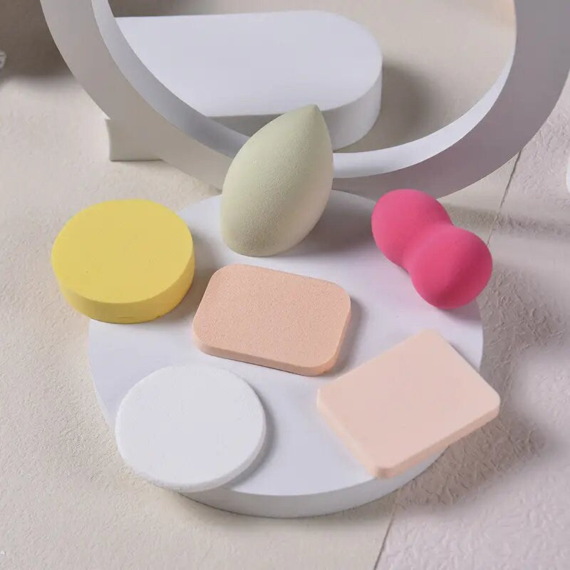 6pcs Makeup Sponge Set for Liquid, Cream, and Powder Foundation Application