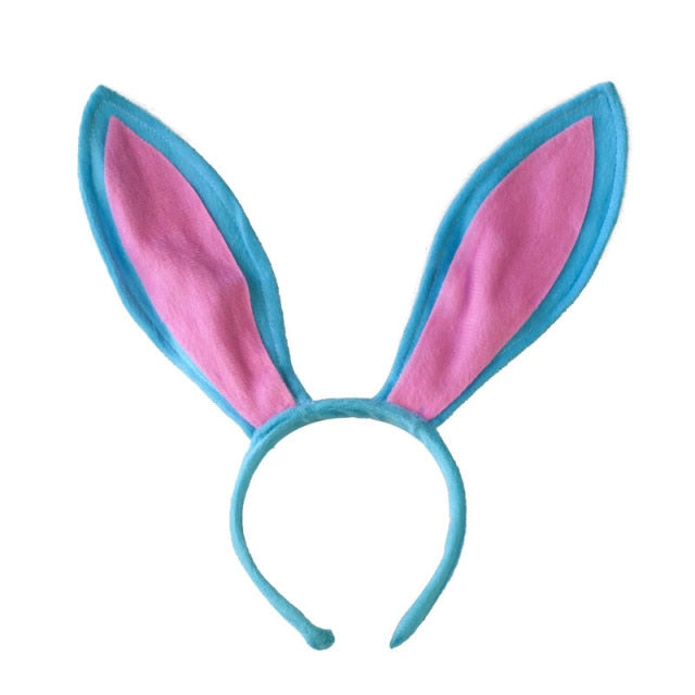 Fluffy Bunny Rabbit Ears Headband for Women and Girls - Plush Costume Hair Accessory