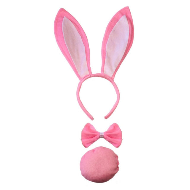 Fluffy Bunny Rabbit Ears Headband for Women and Girls - Plush Costume Hair Accessory