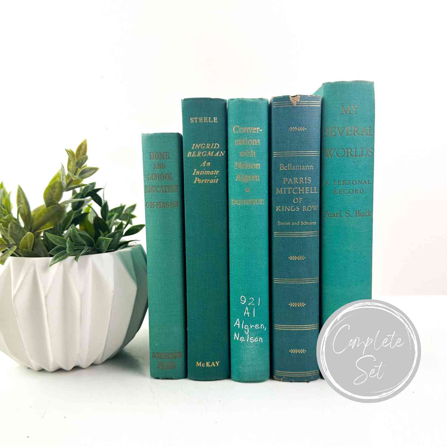 Turquoise Book Set for Home Decor
