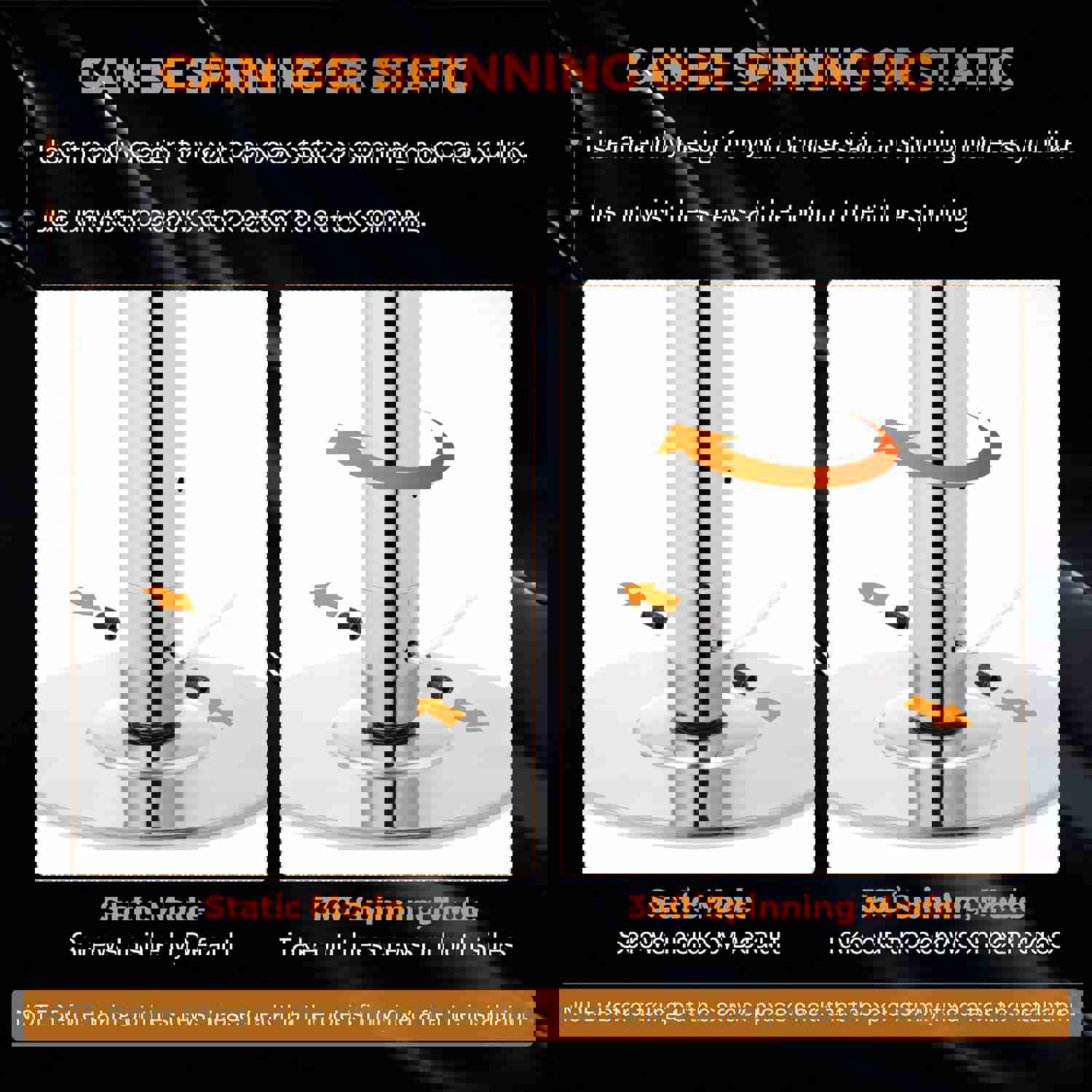 Professional Spinning & Static Stripper Pole for Home Gym, Club, and Party - Adjustable Height 2.235-2.745m