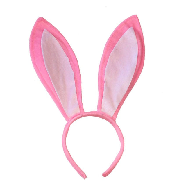 Fluffy Bunny Rabbit Ears Headband for Women and Girls - Plush Costume Hair Accessory