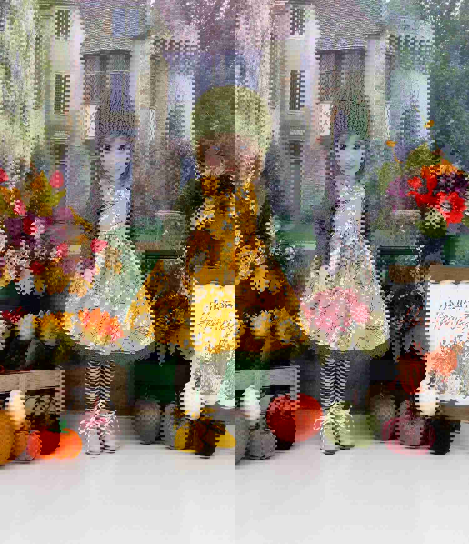 Autumn Wishes - Dress Ensemble with Boots for Ruby Red Fashion Friends Doll