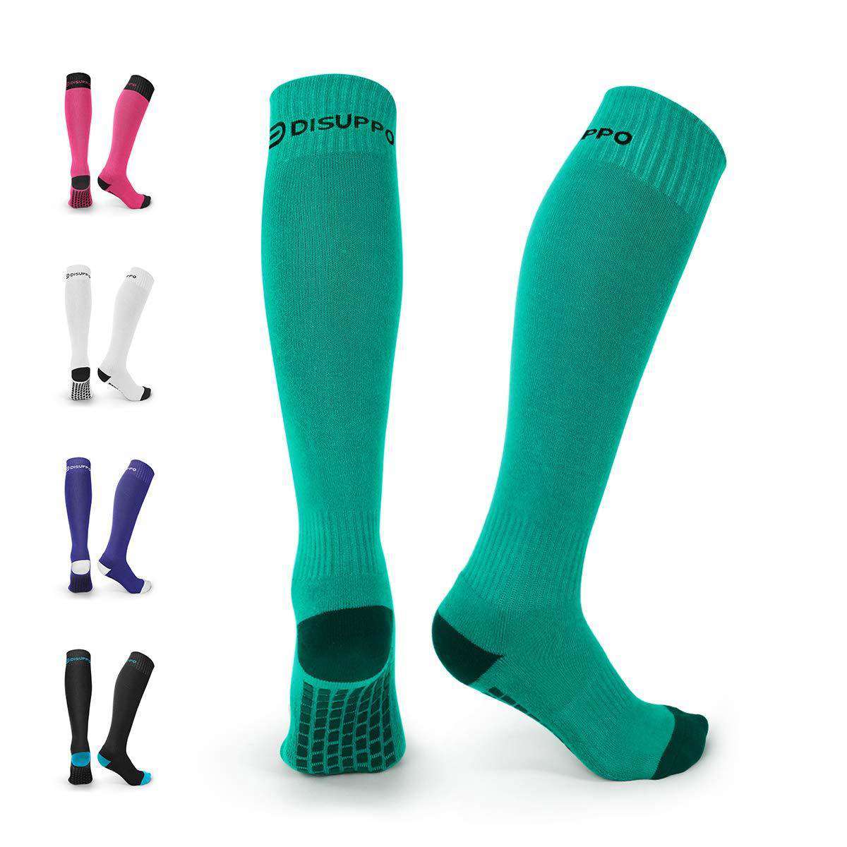 Non-slip Soccer Socks for Men and Women - Long Sports Team Socks with Cushioning