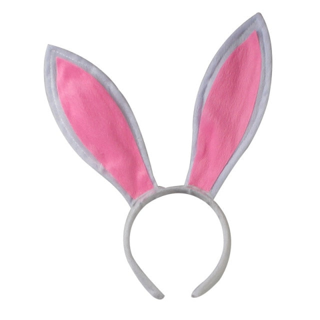 Fluffy Bunny Rabbit Ears Headband for Women and Girls - Plush Costume Hair Accessory