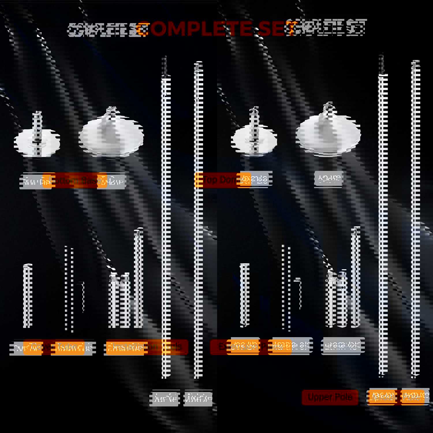 Professional Spinning & Static Stripper Pole for Home Gym, Club, and Party - Adjustable Height 2.235-2.745m