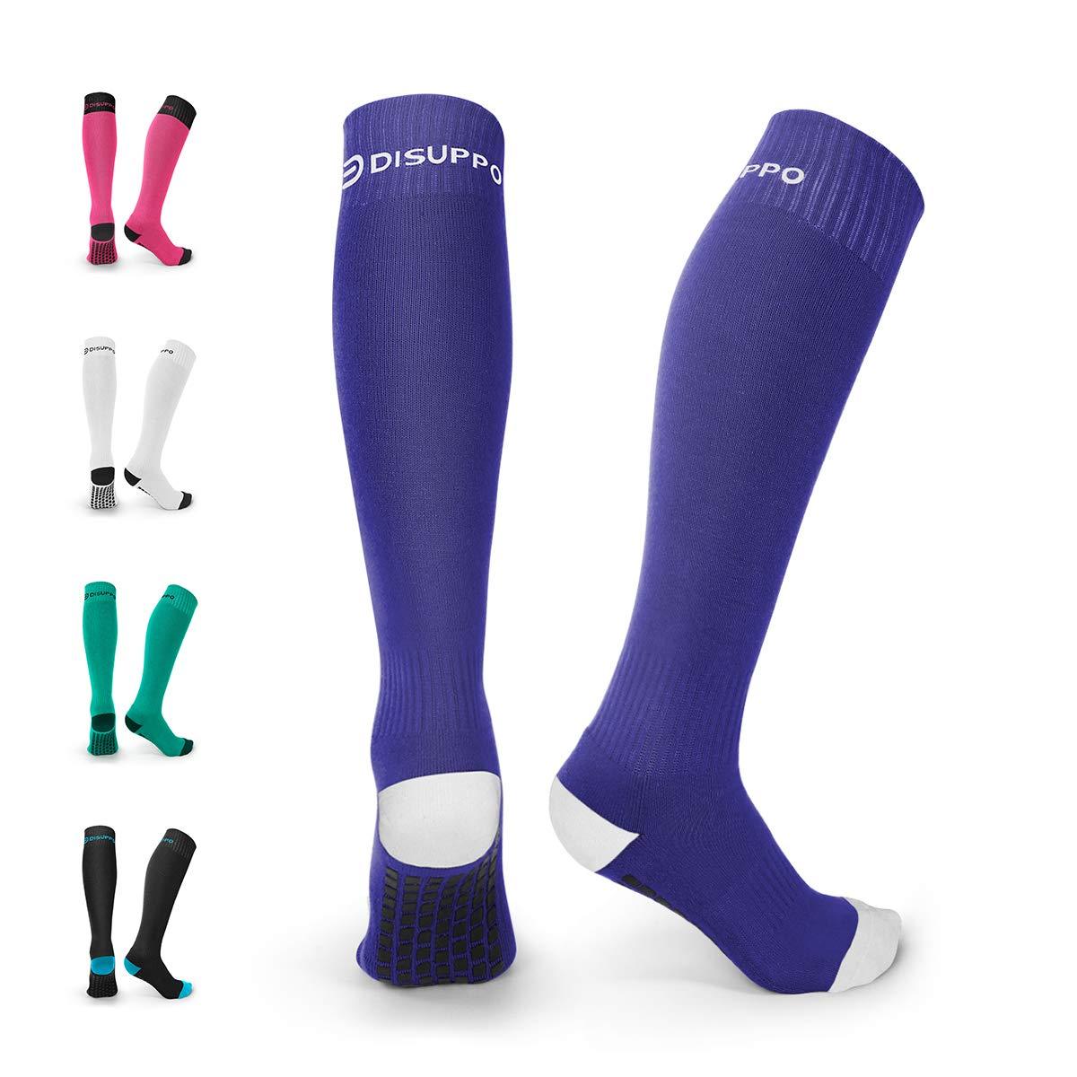 Non-slip Soccer Socks for Men and Women - Long Sports Team Socks with Cushioning