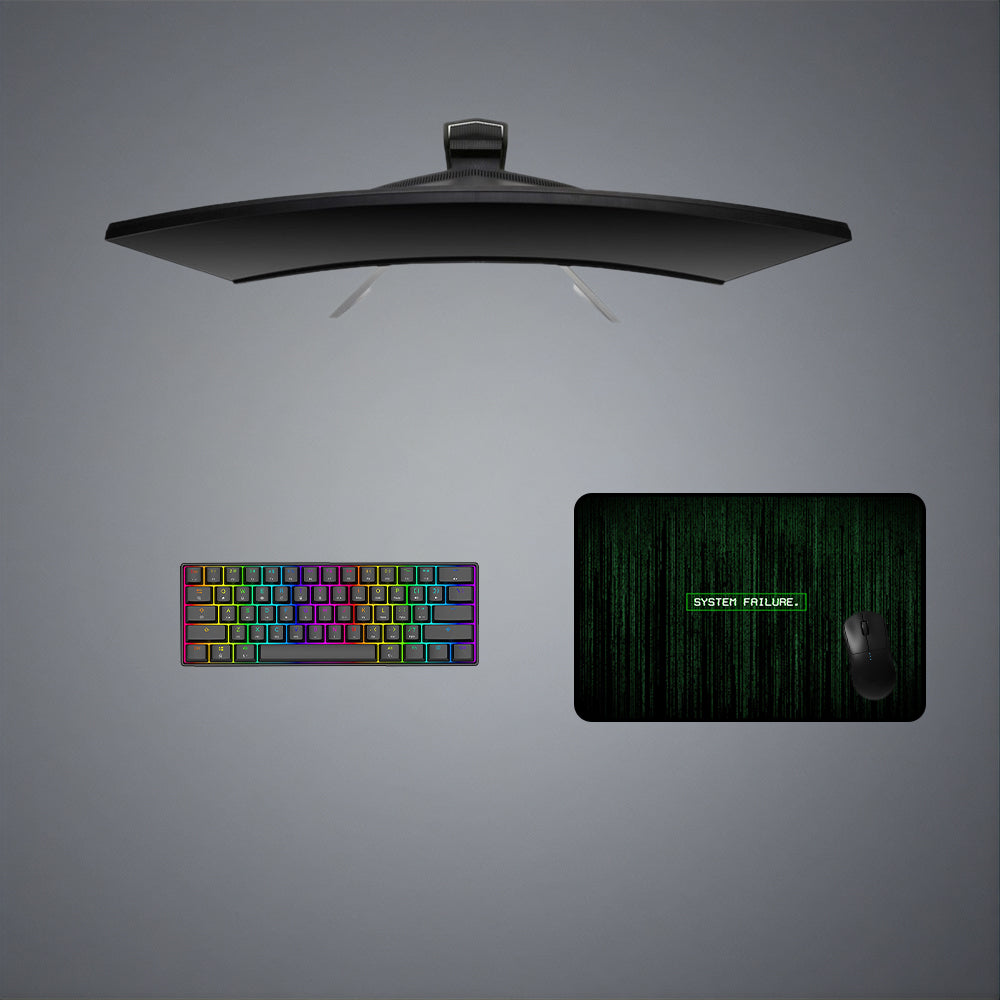Matrix System Failure Design Gaming Mouse Pad - M-XXL Size for Enhanced Gaming Experience