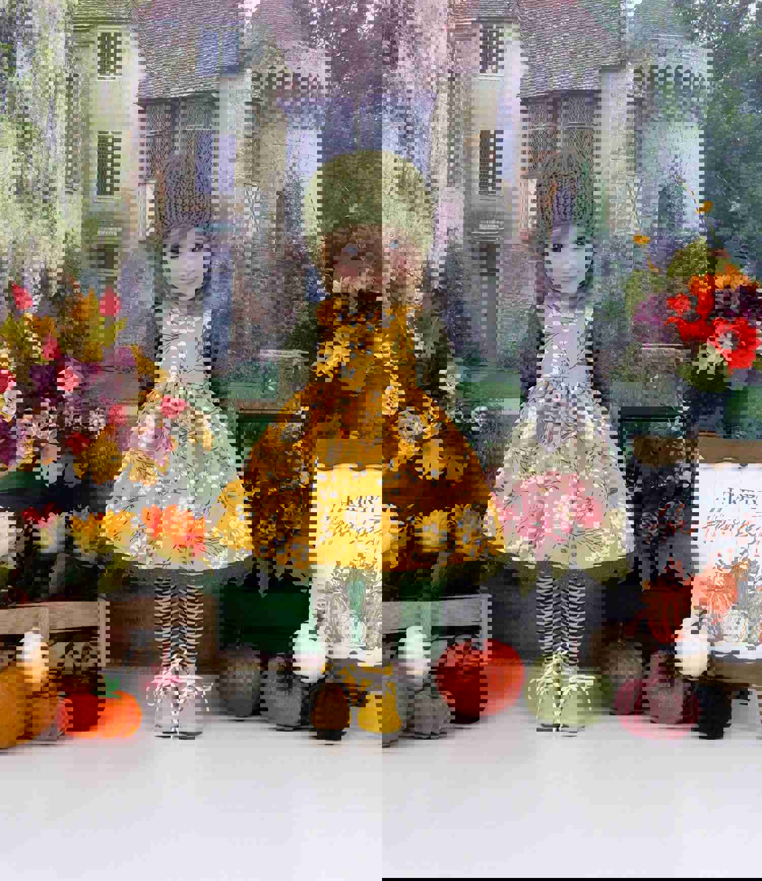 Autumn Wishes - Dress Ensemble with Boots for Ruby Red Fashion Friends Doll