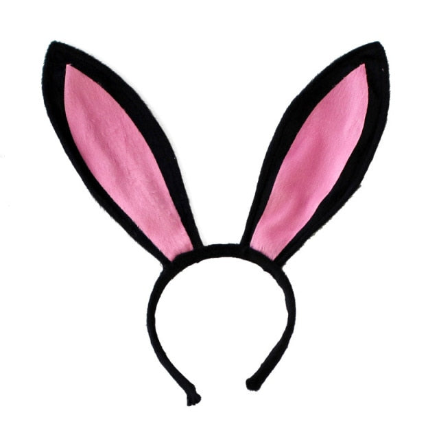 Fluffy Bunny Rabbit Ears Headband for Women and Girls - Plush Costume Hair Accessory