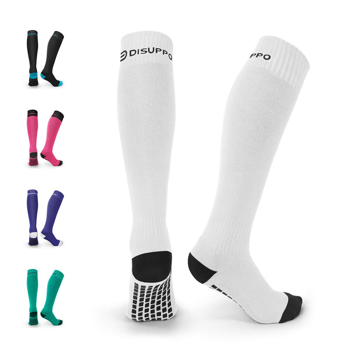 Non-slip Soccer Socks for Men and Women - Long Sports Team Socks with Cushioning