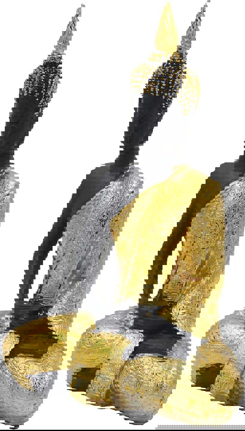 Golden Buddha Statue for Home Altar Shrine Meditation Room