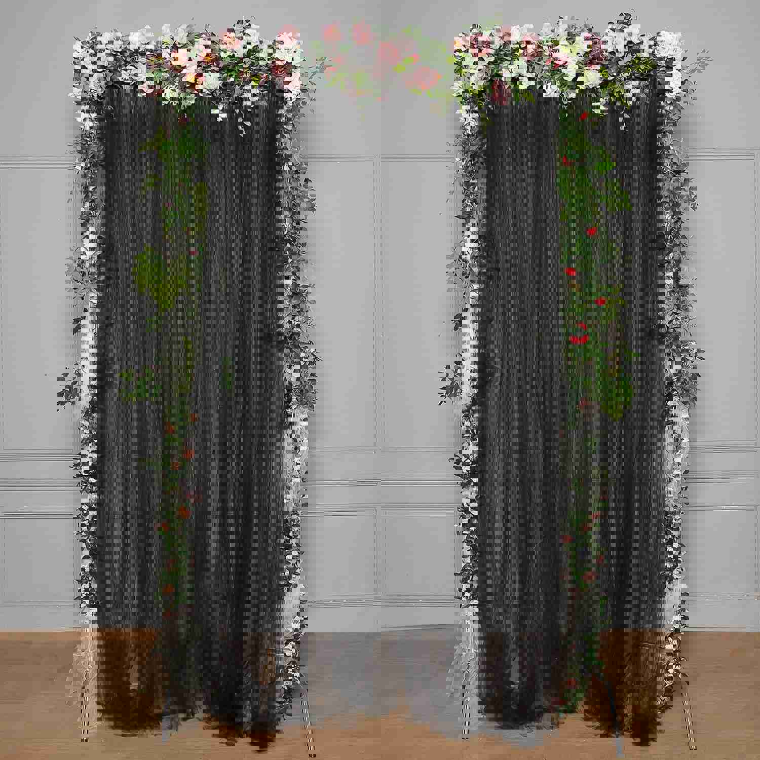 Reversible Sheer Tulle Satin Backdrop Curtain Panel with Rod Pocket - 5ft x 10ft