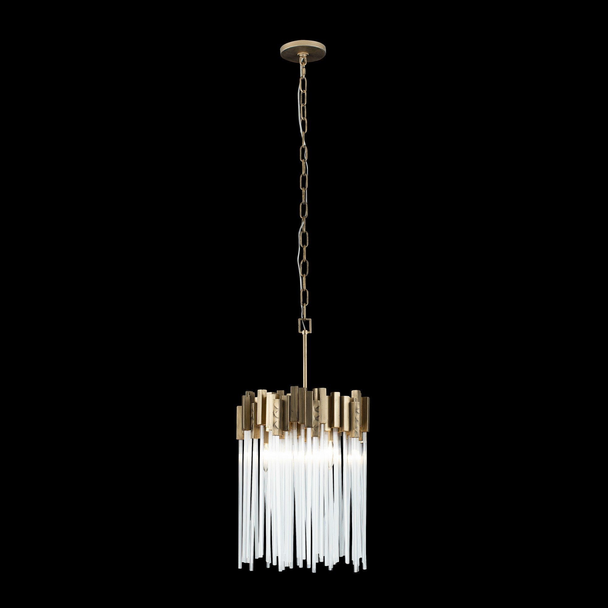 Matrix 3-Lt Pendant - Havana Gold