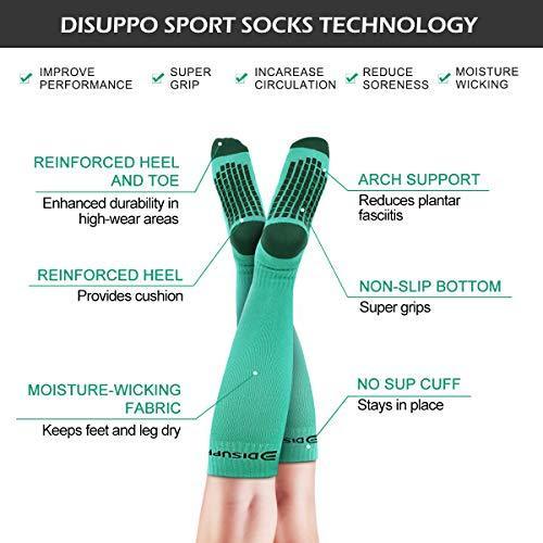 Non-slip Soccer Socks for Men and Women - Long Sports Team Socks with Cushioning