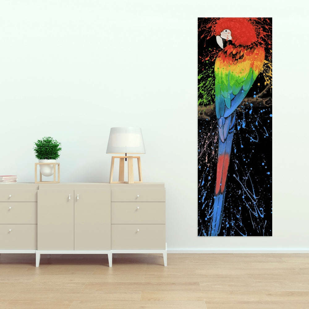 Rainbow Parrot Fine Art Gallery Wrapped Canvas 16x48