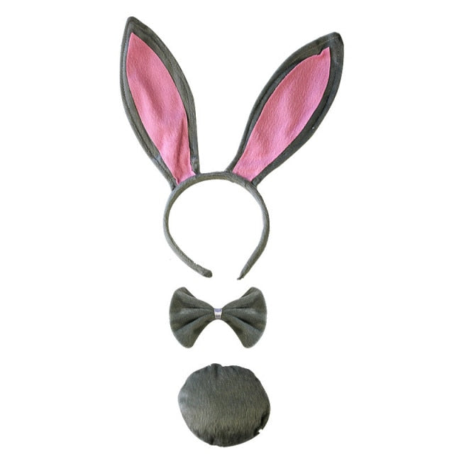 Fluffy Bunny Rabbit Ears Headband for Women and Girls - Plush Costume Hair Accessory
