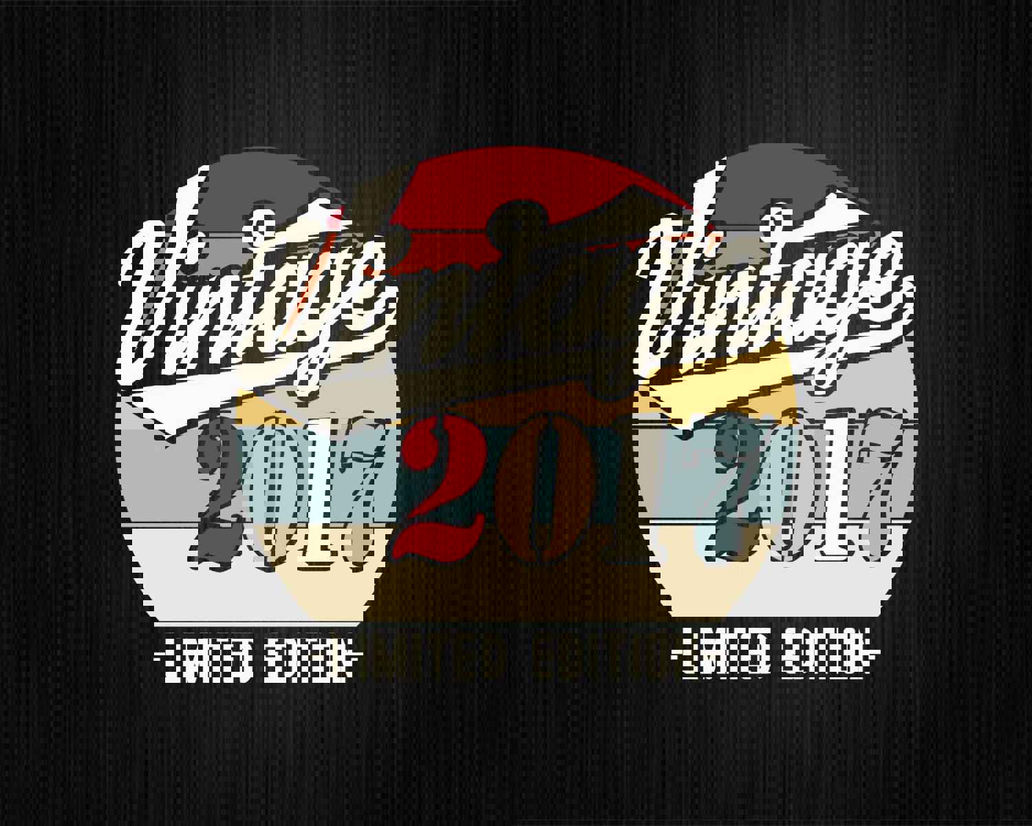 Vintage 2017 Limited Edition Birthday T-shirt SVG Bundle