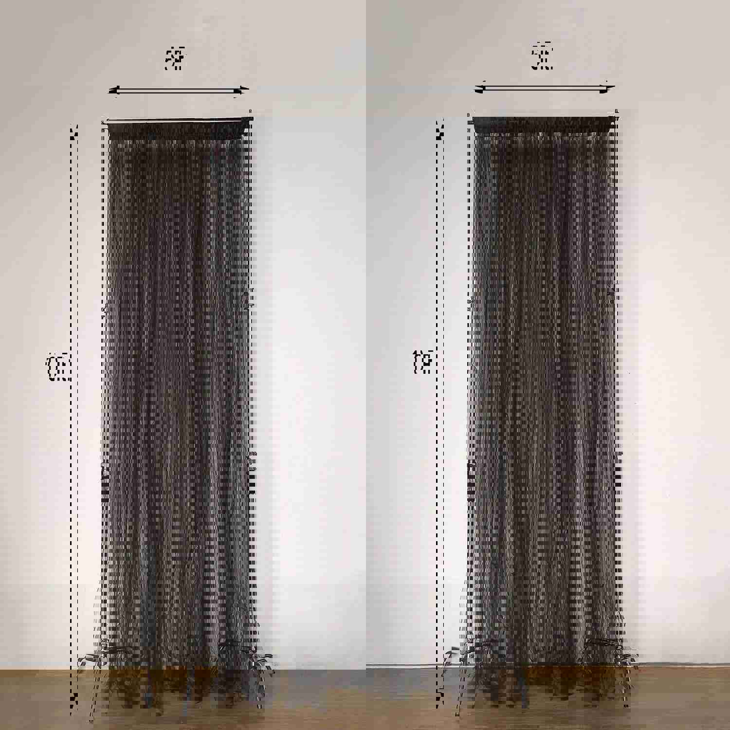 Reversible Sheer Tulle Satin Backdrop Curtain Panel with Rod Pocket - 5ft x 10ft