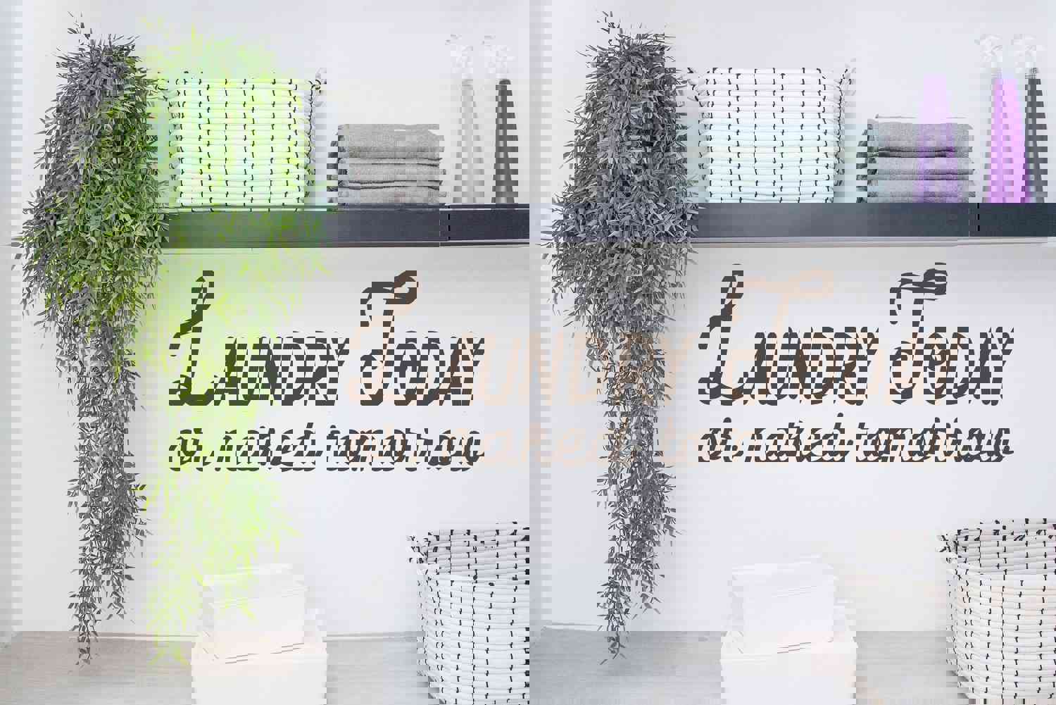 Today Or Naked Tomorrow Bold | Laundry Room Wall Decal