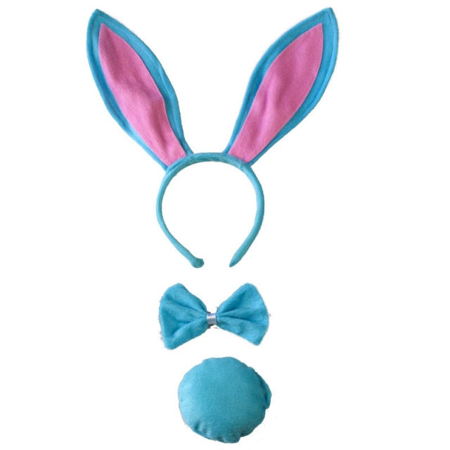 Fluffy Bunny Rabbit Ears Headband for Women and Girls - Plush Costume Hair Accessory