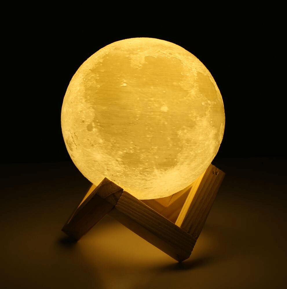 Smart Home Gift Creative LED Night Light with 3D Printed Moon Design