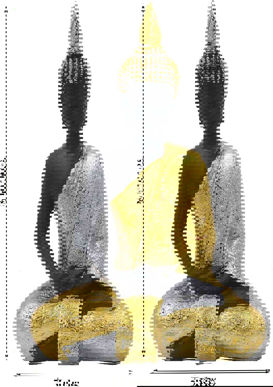 Golden Buddha Statue for Home Altar Shrine Meditation Room