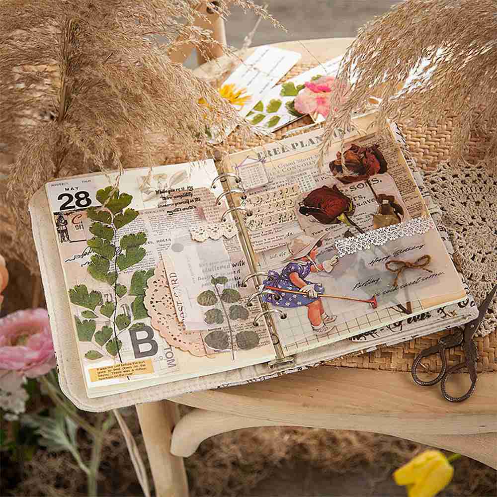 Extra-Large Dried Flowers Clear Stickers