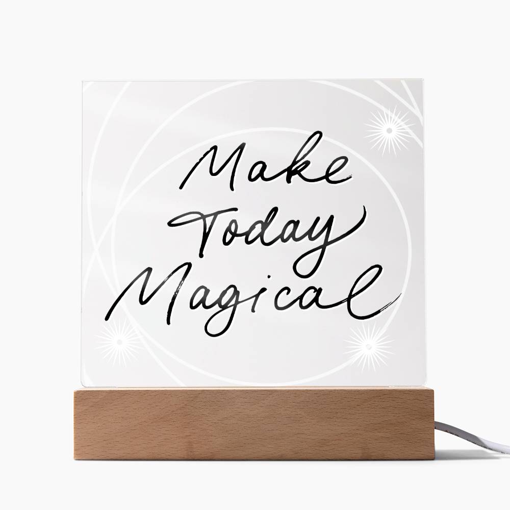 Magical Motivational Acrylic LED Night Light - Inspirational Home Decor Gift