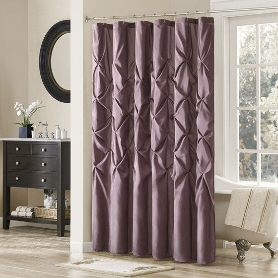 72L Laurel Tufted Semi-Sheer Shower Curtain