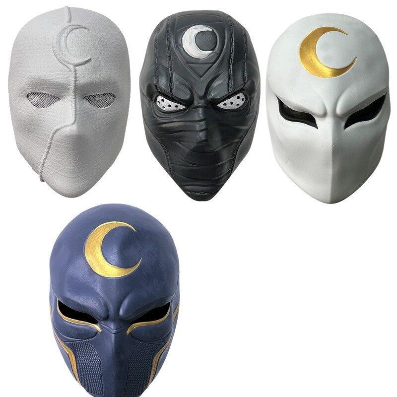Helmet Movie Moon Cosplay Knight Marc Spector Cosplay Superhero Mask Costume Latex Halloween Party Accessory Prop