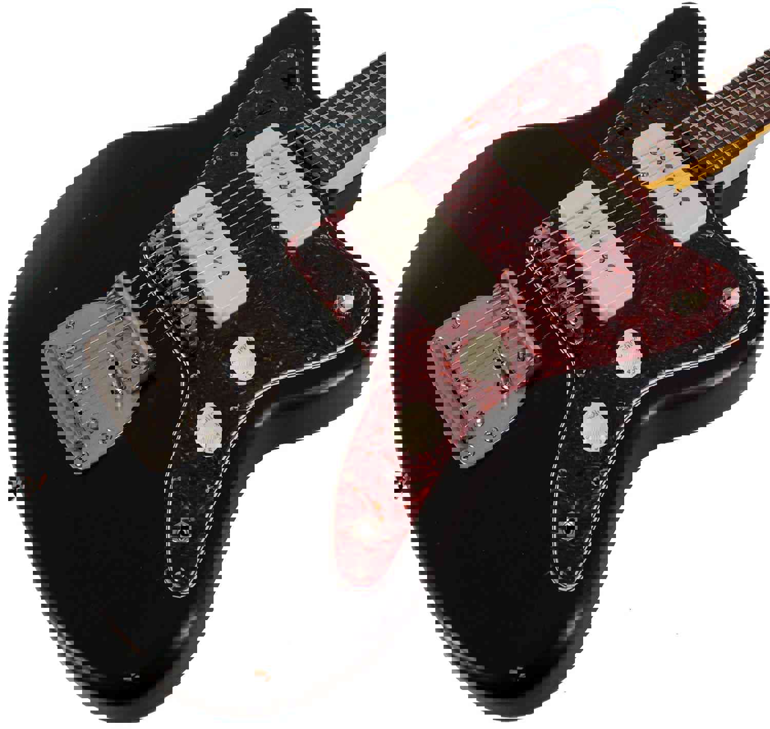 Nash JM-63 Jazzmaster Guitar, Black, Light Aging - Vintage Inspired Electric Guitar