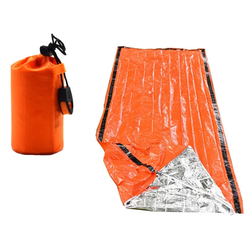 Portable Waterproof Emergency Survival Sleeping Bag - Thermal Mylar Blanket for Outdoor Camping & First Aid