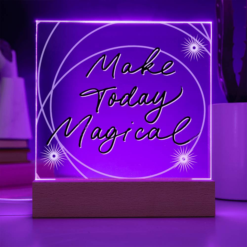 Magical Motivational Acrylic LED Night Light - Inspirational Home Decor Gift