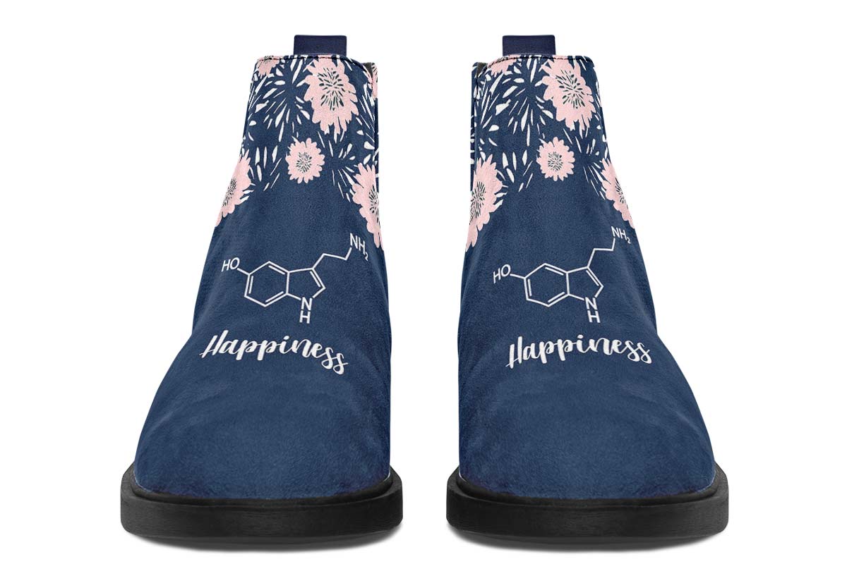 Floral Serotonin Neat Vibe Boots - Custom Printed Vegan Boots