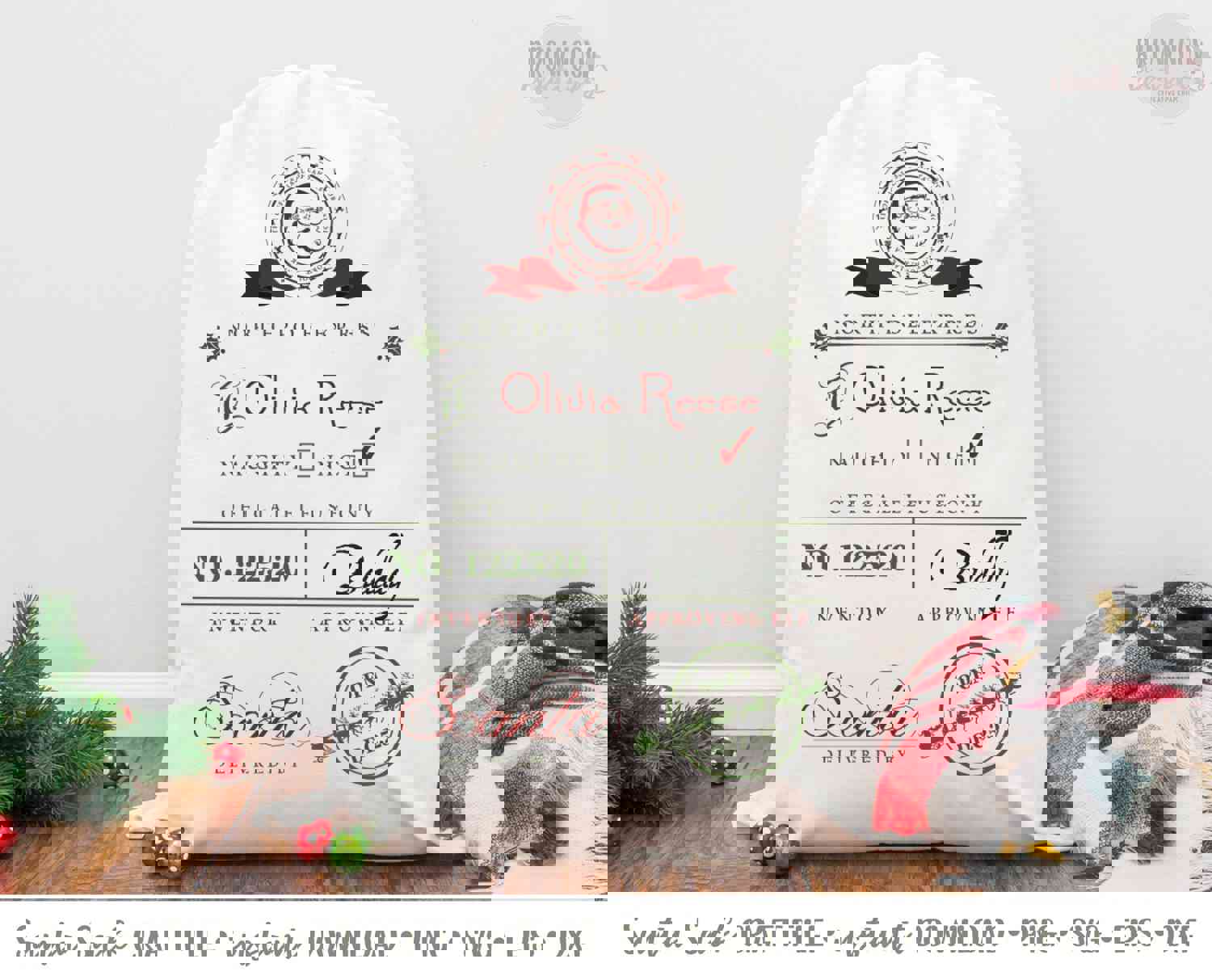 Santa Sack SVG Cut File - Authentic North Pole Craft Files for Christmas