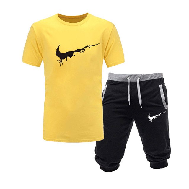 Two Pieces Sets T Shirts Shorts Set High-Quality Mens Fashion Clothing
