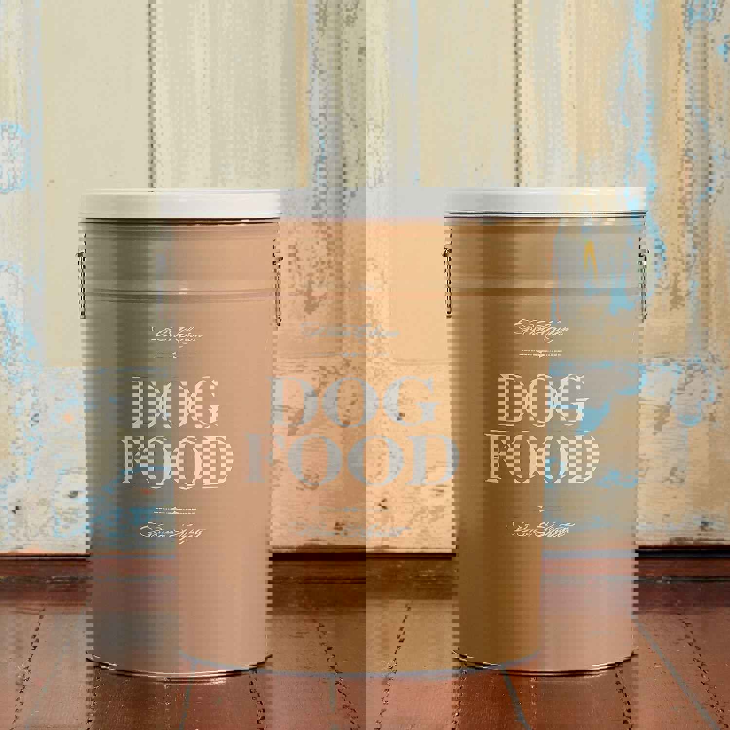 Taupe Bon Chien Dog Food Storage Canister