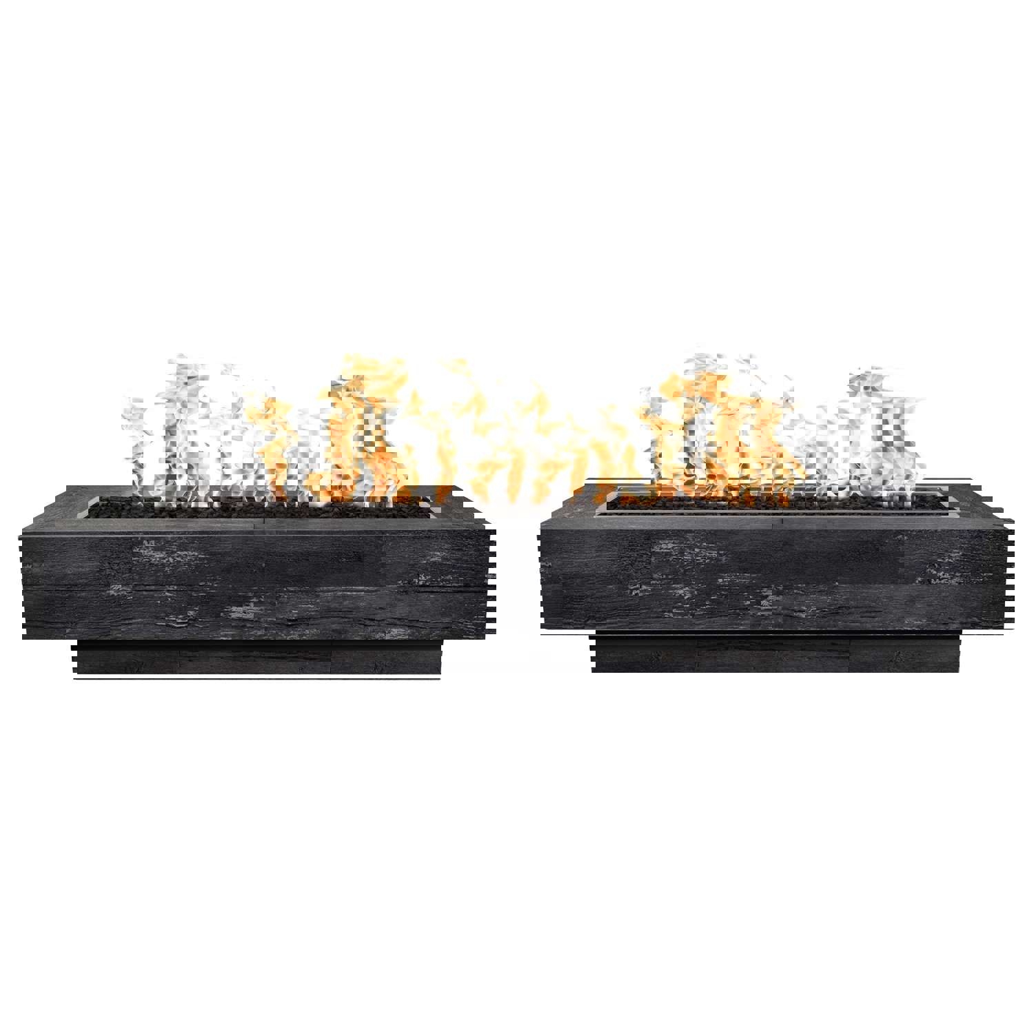 The Outdoor Plus 84 Coronado Wood Grain Concrete Gas Fire Pit