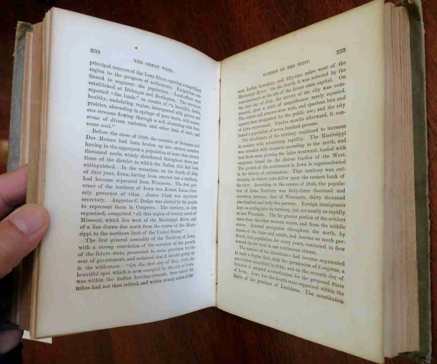 Great American Midwest Travel 1856 Ferris Book with Large Territorial U.S. Map