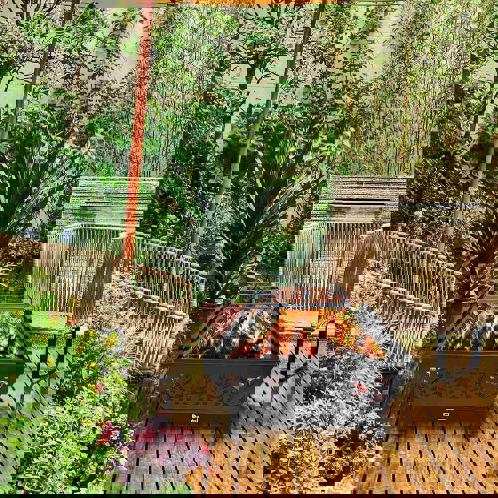 26 Inch Outdoor Wood Fire Four-Corner Pit Heater - Black Zokop Yl013F