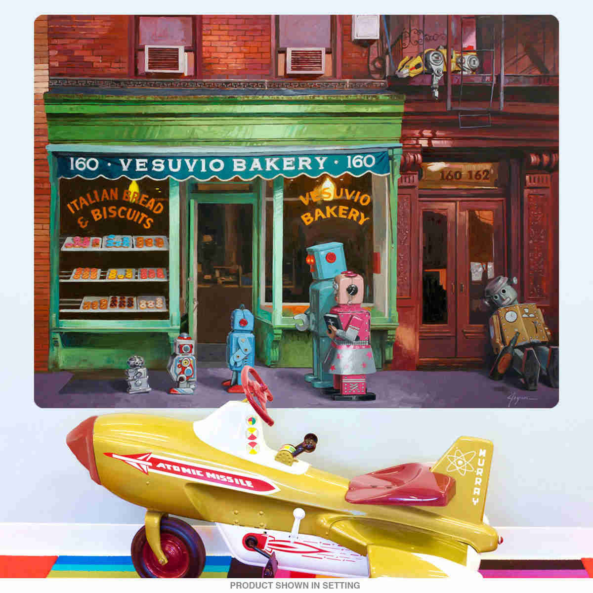Robot Vesuvio Bakery Lost And Found Wall Decal by Eric Joyner
