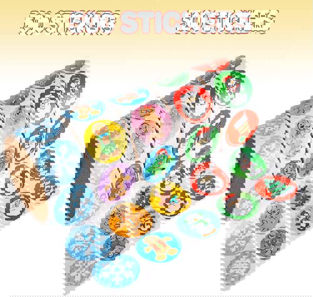 Holiday Roll Stickers Assortment - 500 Christmas Themed Stickers for Kids