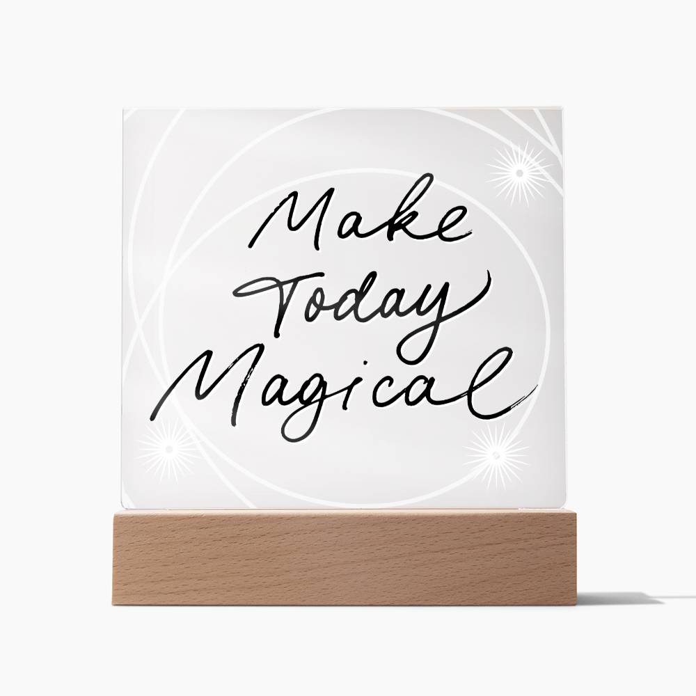 Magical Motivational Acrylic LED Night Light - Inspirational Home Decor Gift