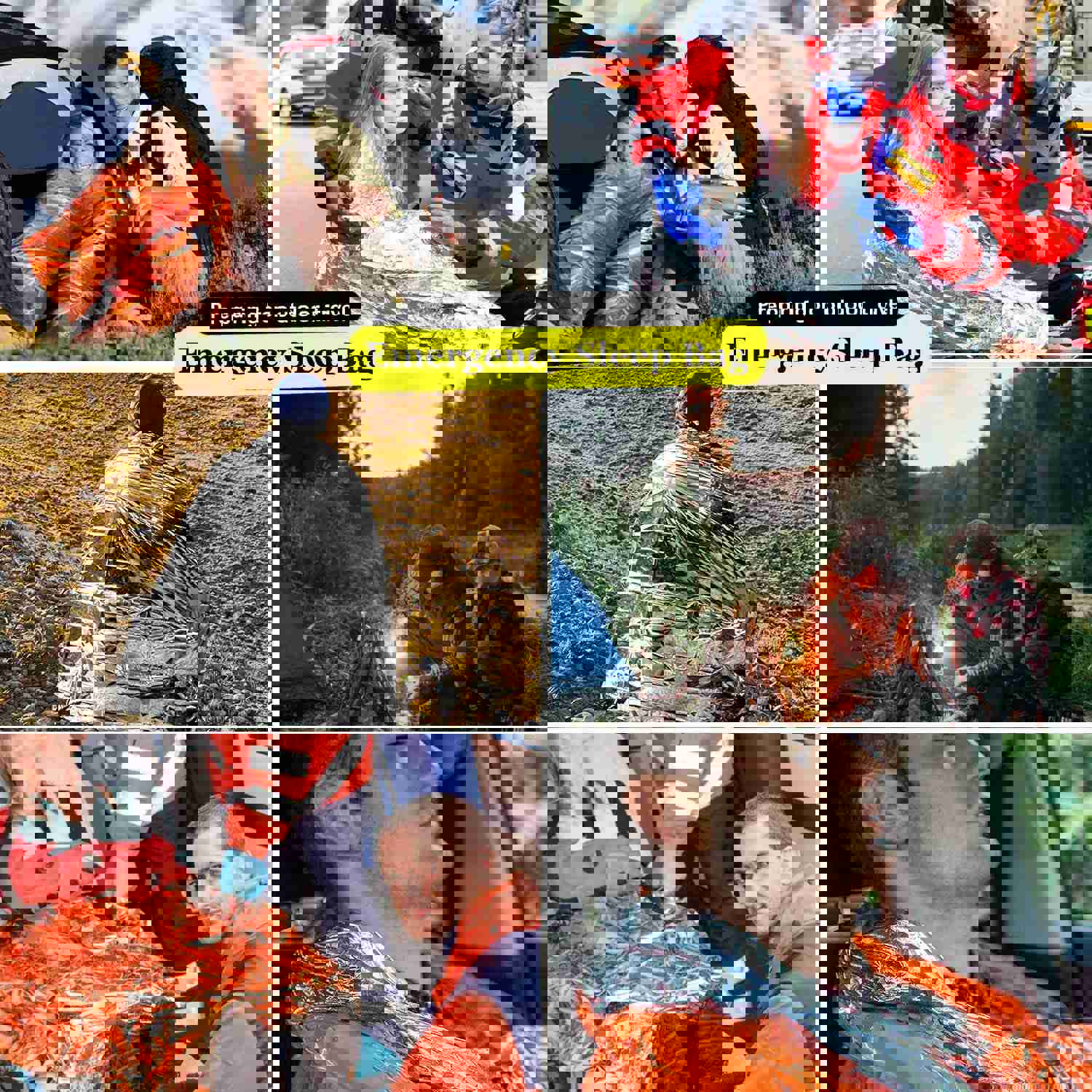 Portable Waterproof Emergency Survival Sleeping Bag - Thermal Mylar Blanket for Outdoor Camping & First Aid