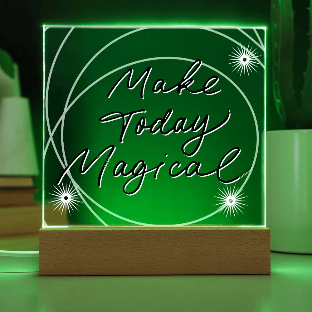 Magical Motivational Acrylic LED Night Light - Inspirational Home Decor Gift