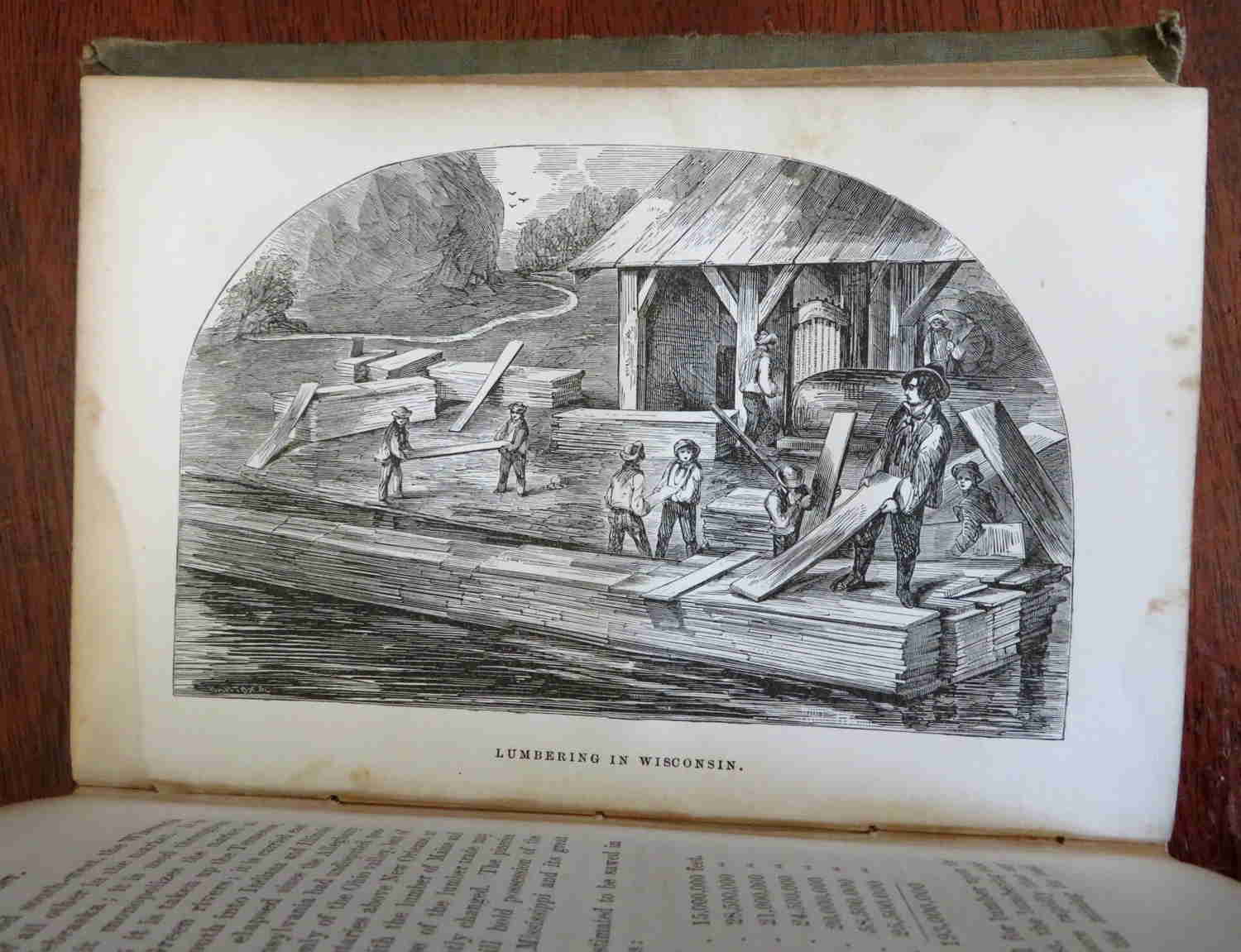 Great American Midwest Travel 1856 Ferris Book with Large Territorial U.S. Map