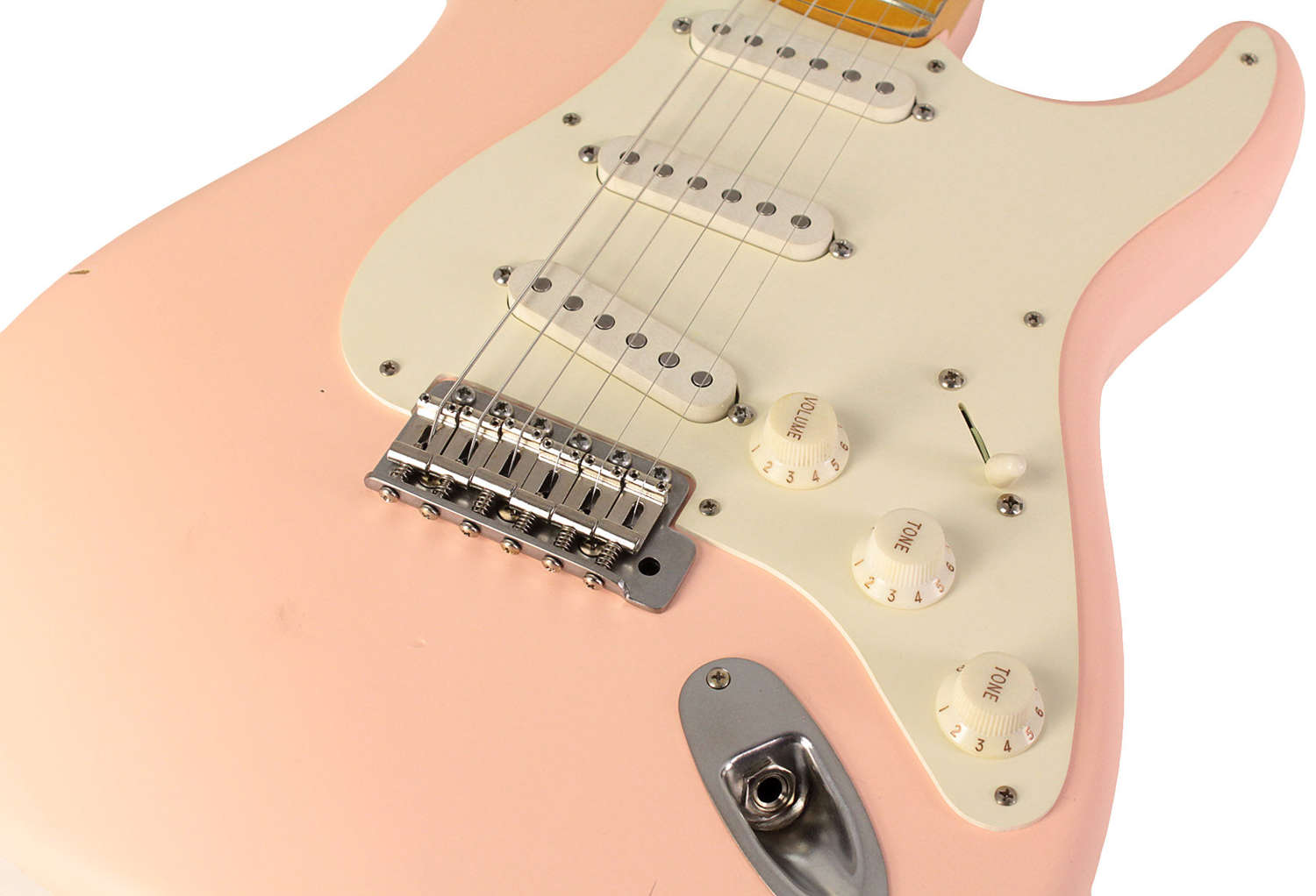 Nash S-57 Guitar, Shell Pink, Light Aging - Vintage Inspired Stratocaster