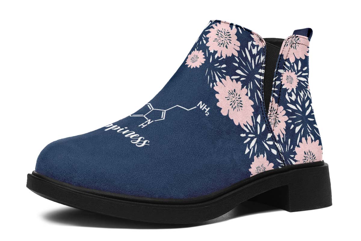 Floral Serotonin Neat Vibe Boots - Custom Printed Vegan Boots